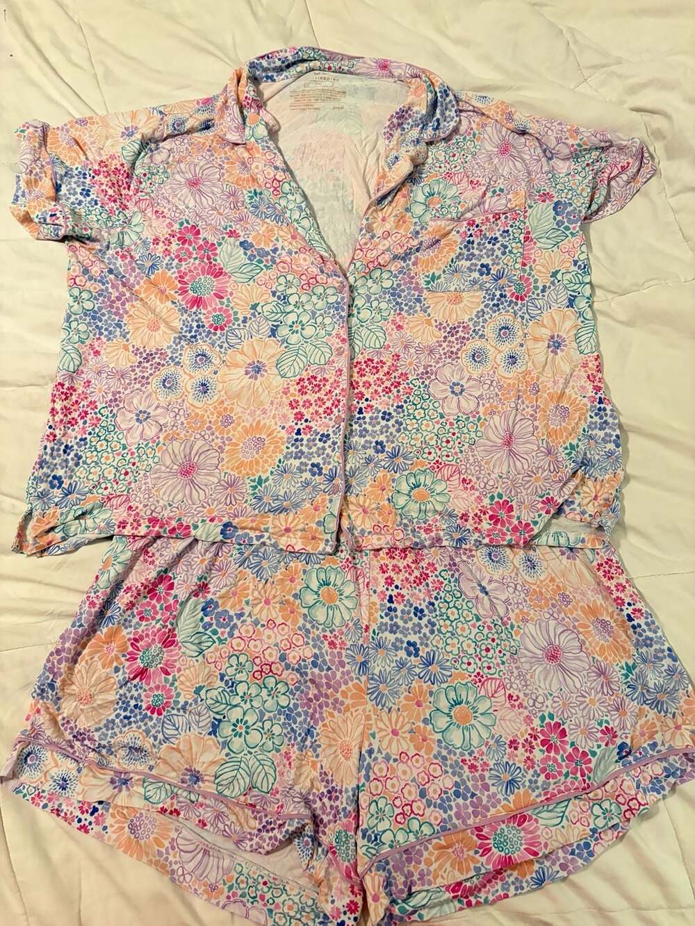 Little Sleepies Secret Garden Women’s XXL Bamboo Short Pajama Set Lunaluxe